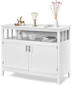 Aparador Loulé com Estante Ajustável – 114x51x91 cm – Branco – Design