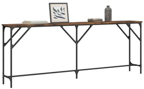 Mesa consola 200x29x75 cm derivados de madeira carvalho fumado