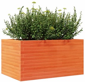 Vaso/floreira de jardim 90x60x45,5 cm pinho maciço castanho mel