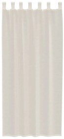 Cortinas de voile com aba 2 pcs creme