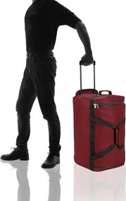 Mala de viagem com rodas e capacidade de 85L, 70 x 36 x 34 cm Vermelho