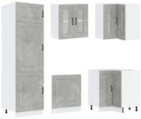 14 peças armário de cozinha conjunto Kalmar concreto cinza