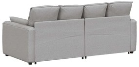 Sofá modular com almofadas cinzento nublado