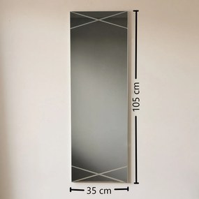 Espelho A321D – Prateado – 35 cm x 105 cm