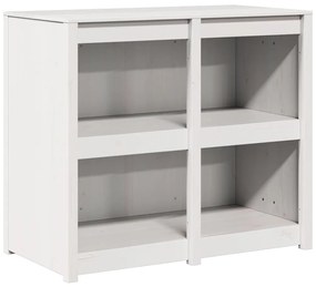 Armário de Cozinha Externo Branco 106x55x92 cm Madeira Sólida de Pinho