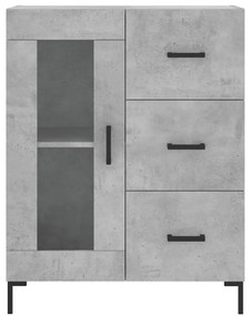 Armário alto 69,5x34x180 cm derivados de madeira cinza cimento