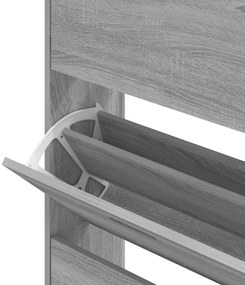 Sapateira 63x24x147 cm derivados de madeira cinzento sonoma