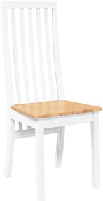 Cadeiras de jantar 2 pcs madeira de seringueira maciça branco