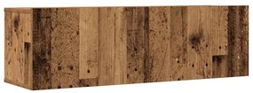 Conjunto de armário TV de parede 5 pcs madeira madeira velha