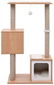 Árvore para gatos com tapete arranhador sisal 104 cm