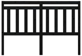 Cabeceira de cama 156x4x100 cm pinho maciço preto