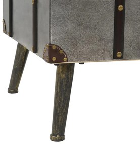 Mesa de centro em MDF e alumínio 102x51x47,5 cm