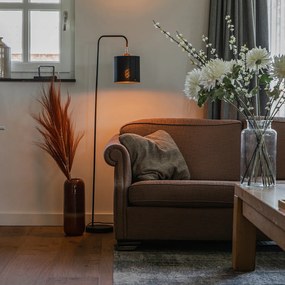 Candeeiro de pé inteligente preto incl. lâmpada A60 WiFi - Lofty