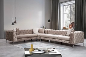 Sofá de Canto Como – Bege – 310 cm x 73 cm x 270 cm