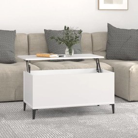 vidaXL Mesa de centro 90x44,5x45 cm derivados de madeira branco