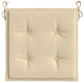 Almofadões p/ cadeiras de jardim 2 pcs tecido oxford bege