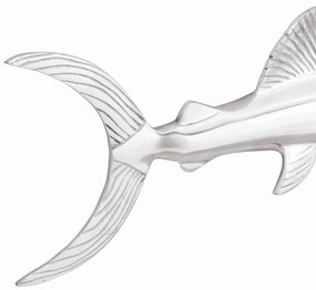 Peixe-Lanterna VidaXL Montado na Parede Prateado 91x8x26 cm em Alumíni