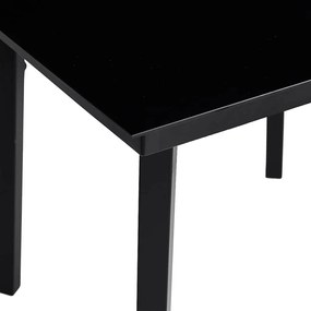 Conjunto de Jantar de Jardim com 5 Peças Preto em Rattan Sintético