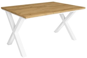 Mesa de sala de jantar | 6 pessoas | 140 | Robusto e estável graças à sua estrutura e pernas sólidas | Ideal para reuniões familiares | Oak | Estilo i