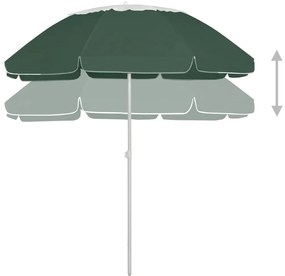 Guarda-sol de praia 300 cm verde