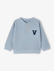 Agora -15% | Sweat aos favos, para bebé menino azul-cristalino