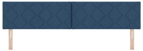 Cabeceira LED vidaXL Design de Blocos de Diamante Azul 200 cm Tecido