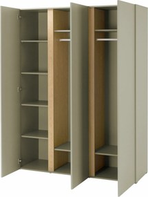 Roupeiro Fiosono 100, Bege, Carvalho claro, 195x145x50cm, 108 kg, Portas para roupeiro: Com dobradiças