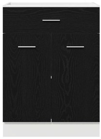 Armário de Mezanino Preto - 60x46x81.5 cm em Madeira de Engenharia