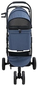 Carrinho de Pet Dobrável Azul 78 x 54 x 101 cm Tecido Oxford