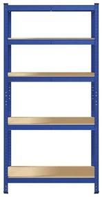 5-Layer Storage Shelf Blue Steel&amp;Madeira de engenharia