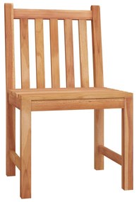 4 pcs conjunto de jantar p/ jardim madeira de teca maciça