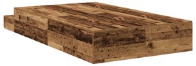 Cama de Armazenamento Madeira Velha 120x190 cm