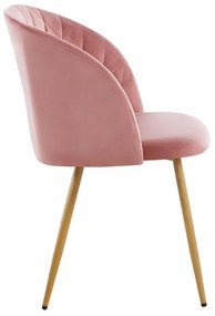 Cadeira Velt Veludo - Rosa