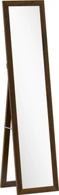 HOMCOM Espelho de Pé 37x155 cm Espelho de Corpo Inteiro Espelho de Parede Retangular com Estrutura de Madeira Cor Nogueira | Aosom Portugal