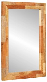 vidaXL Espelho de banheiro com armazenamento Natural 50 x 70 x 3 cm