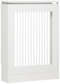 HOMCOM Resguardo Aquecedor MDF Moderno Prateleira Sala Estar Quarto Escritório Design Elegante 60x18x84cm Branco | Aosom Portugal