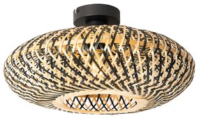 LED Plafon Inteligente Preto Bambu 40 cm incl. Wifi A60 - Ostrava Oriental