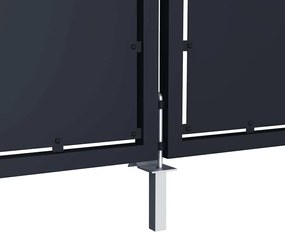Portão de jardim 350x125 cm aço antracite