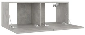 Móvel de TV 80x30x30 cm derivados de madeira cinzento cimento