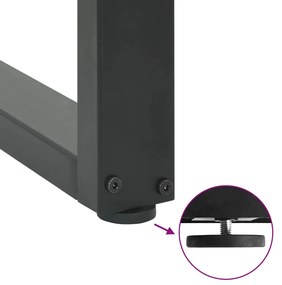 Pés para mesa de jantar em forma de U, 3 peças, antracite, 80x (72-73)