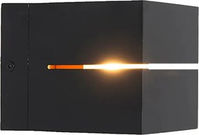 Candeeiro de parede inteligente preto com dourado 9,7 cm com Wi-Fi G9 - Transfer Groove