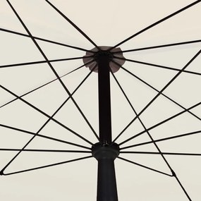 Guarda-sol de jardim com poste 200x130 cm cor areia