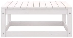 2 pcs conjunto lounge de jardim pinho maciço branco