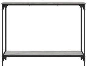 Mesa consola 101x30,5x75cm derivados de madeira cinzento sonoma