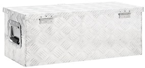 Caixa de arrumação 70x31x27 cm alumínio prateado
