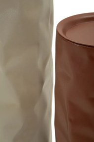 CONJUNTO DE MESAS DE APOIO NORIMBERGA 2 PEÇAS Ø 30X70-27X60 CM VERMELHO E BRANCO