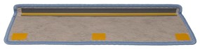 Tapetes escada adesivos aspeto sisal 15 pcs 65x21x4 cm azul
