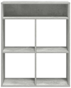 Estante cinzento cimento 66x31x80 cm derivados de madeira