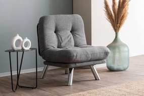 Sofá-Cama Individual Misa – Cinzento Claro – 110x70 cm