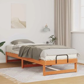 vidaXL Estrutura de Cama com Alças Castanho 80 x 200 cm